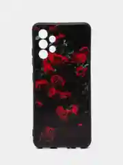 Оранжевый силиконовый чехол для Samsung Galaxy A32 4G, с принтом, с рисунком (Самсунг Галакси А32)