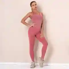 Фиолетовый женский костюм для фитнеса и йоги