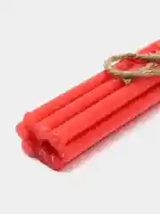 Свечи восковые красные № 140, 10 штук