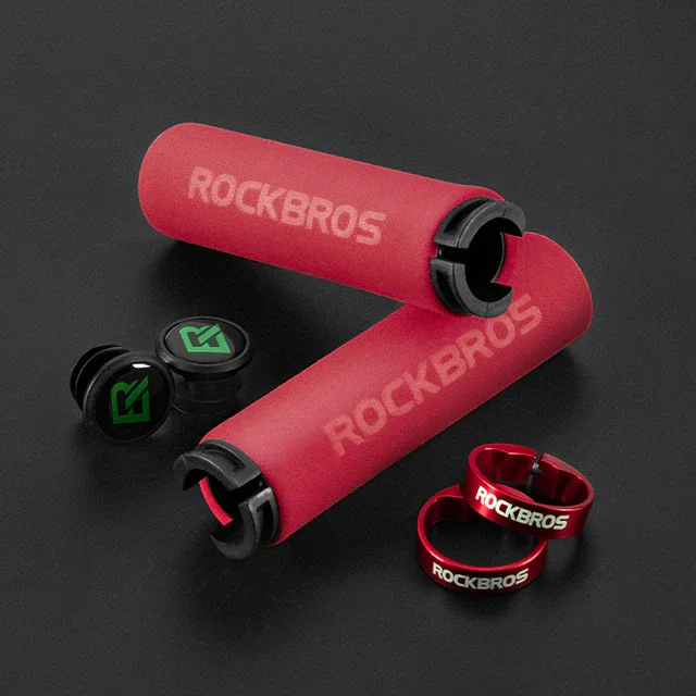 Кораллово-розовый rockbros велосипедные ручки, мягкие силиконовые губчатые накладки на ручки