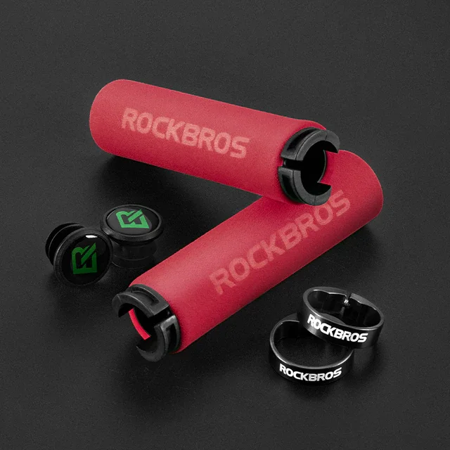 Коралловый rockbros велосипедные ручки, мягкие силиконовые губчатые накладки на ручки