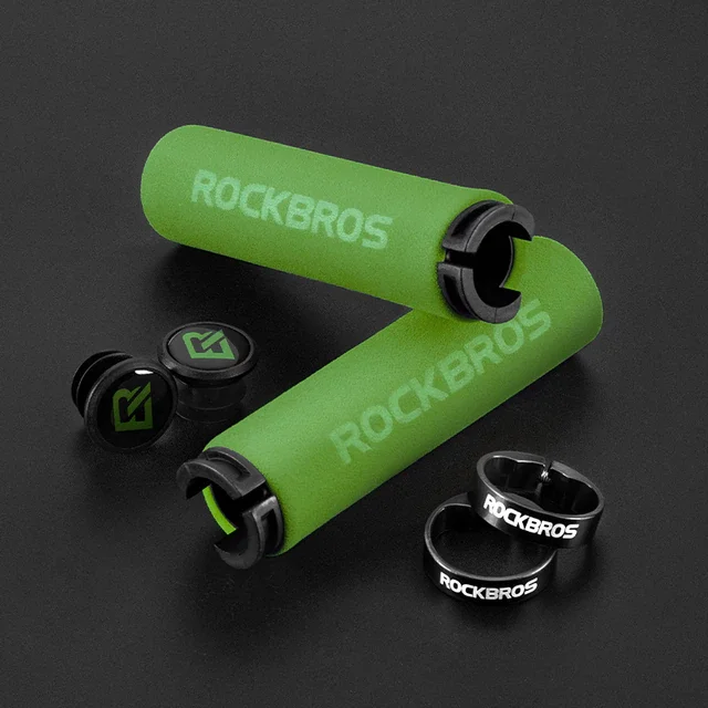 Зеленый rockbros велосипедные ручки, мягкие силиконовые губчатые накладки на ручки