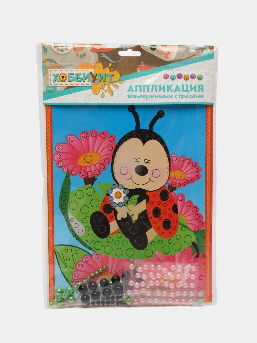 Аппликация жемчужными стразами, 33*22 см