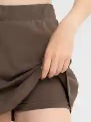 Шоколадный юбка шорты