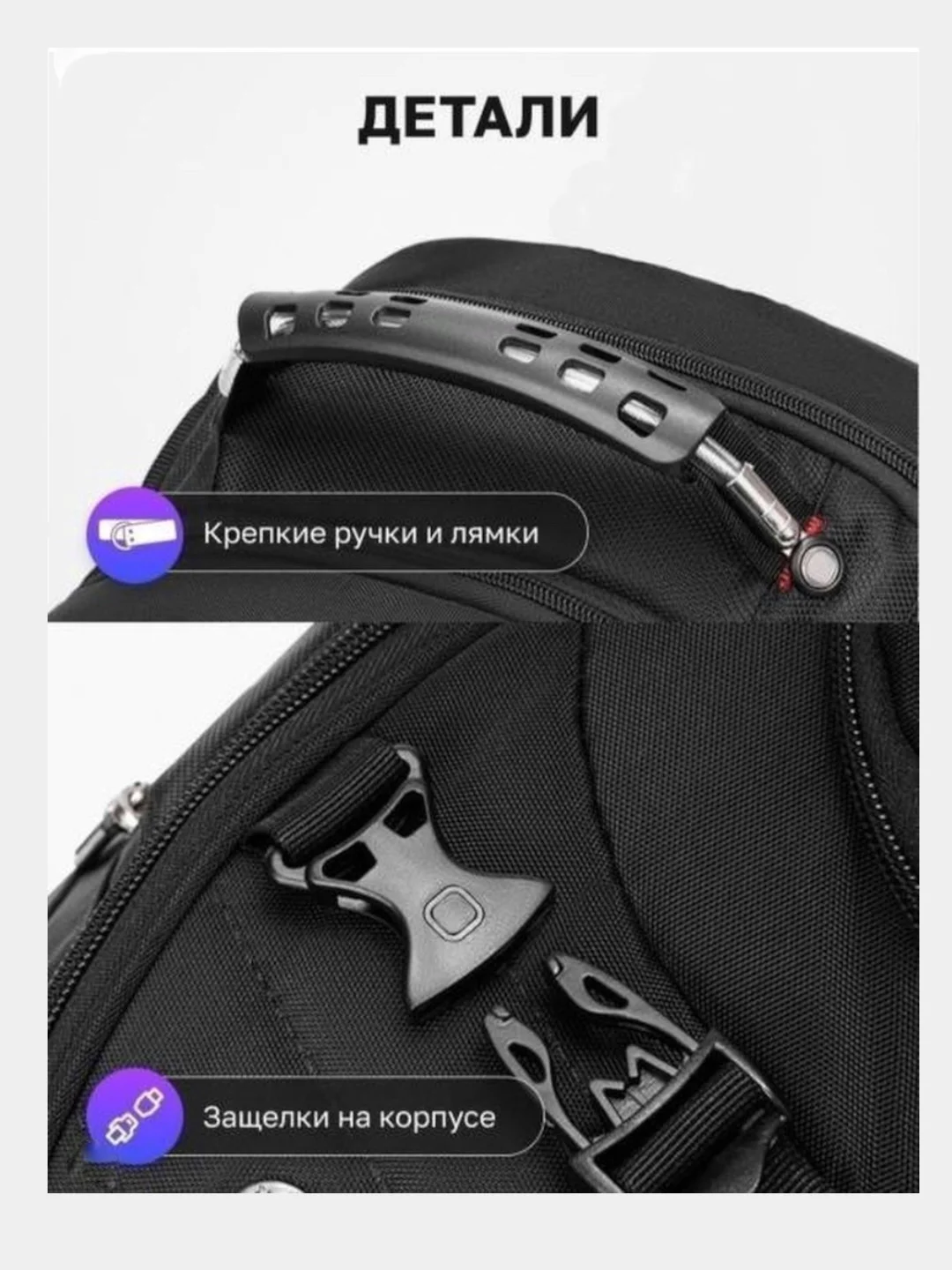 Черный рюкзак школьный , портфель , ранец ,50*37*20 см, 20 литров