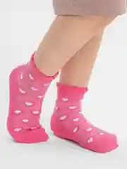 Розовый носки детские ЮстаТекс, летние, с перфорацией и рисунком, на 4-5 лет