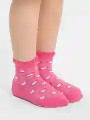 Розовый носки детские ЮстаТекс, летние, с перфорацией и рисунком, на 4-5 лет