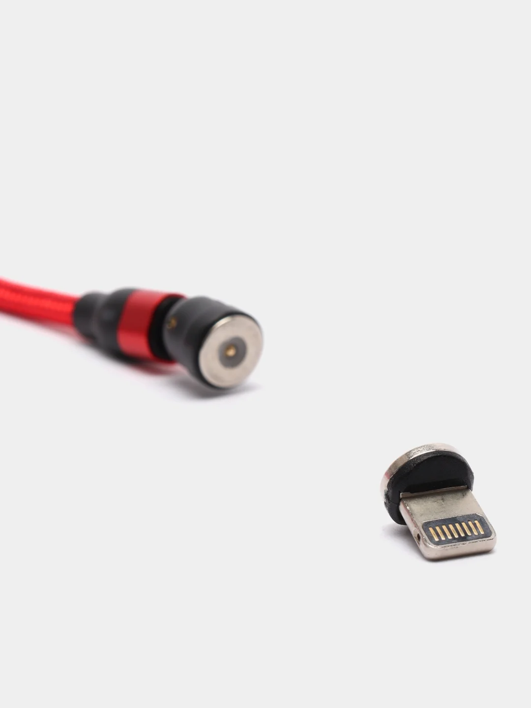 Красный usb кабель Charget магнитный для заряда смартфона 2.4 А+коннектор micro, type c, lightning