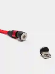 Красный usb кабель Charget магнитный для заряда смартфона 2.4 А+коннектор micro, type c, lightning