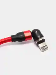 Красный usb кабель Charget магнитный для заряда смартфона 2.4 А+коннектор micro, type c, lightning