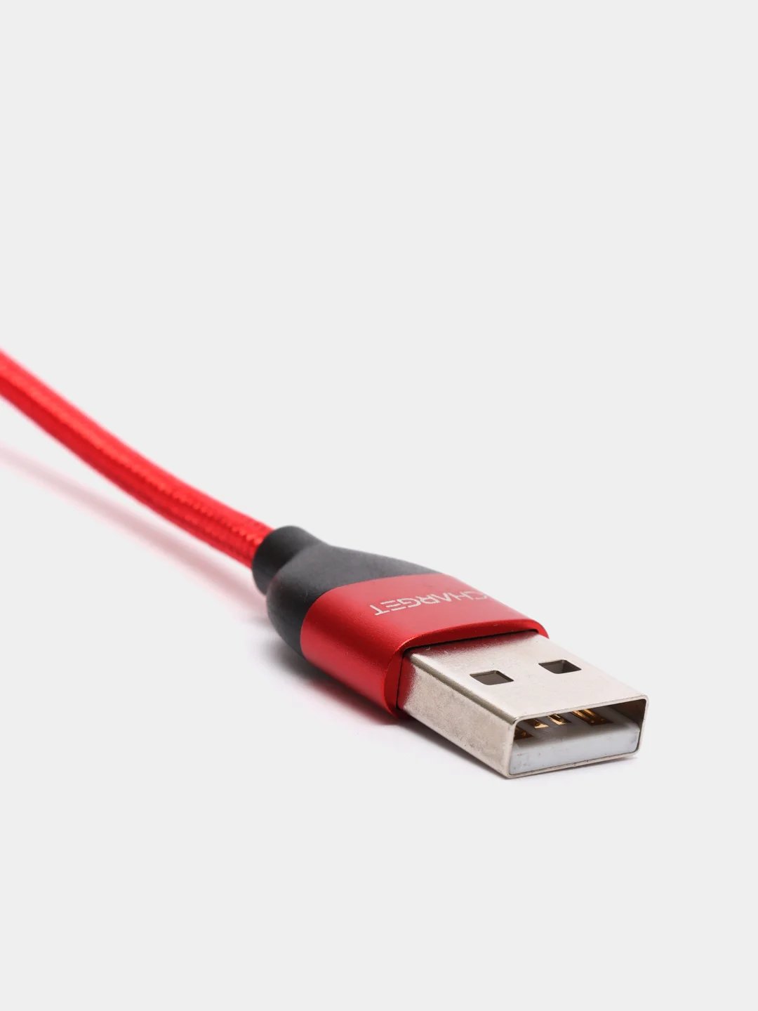 Красный usb кабель Charget магнитный для заряда смартфона 2.4 А+коннектор micro, type c, lightning