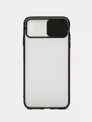 Черный чехол с защитой камеры iPhone 7+, 8+, XS, XR, 11 Pro, Max, Xiaomi Redmi 9A, 9 Note, 9T, Mi Lite