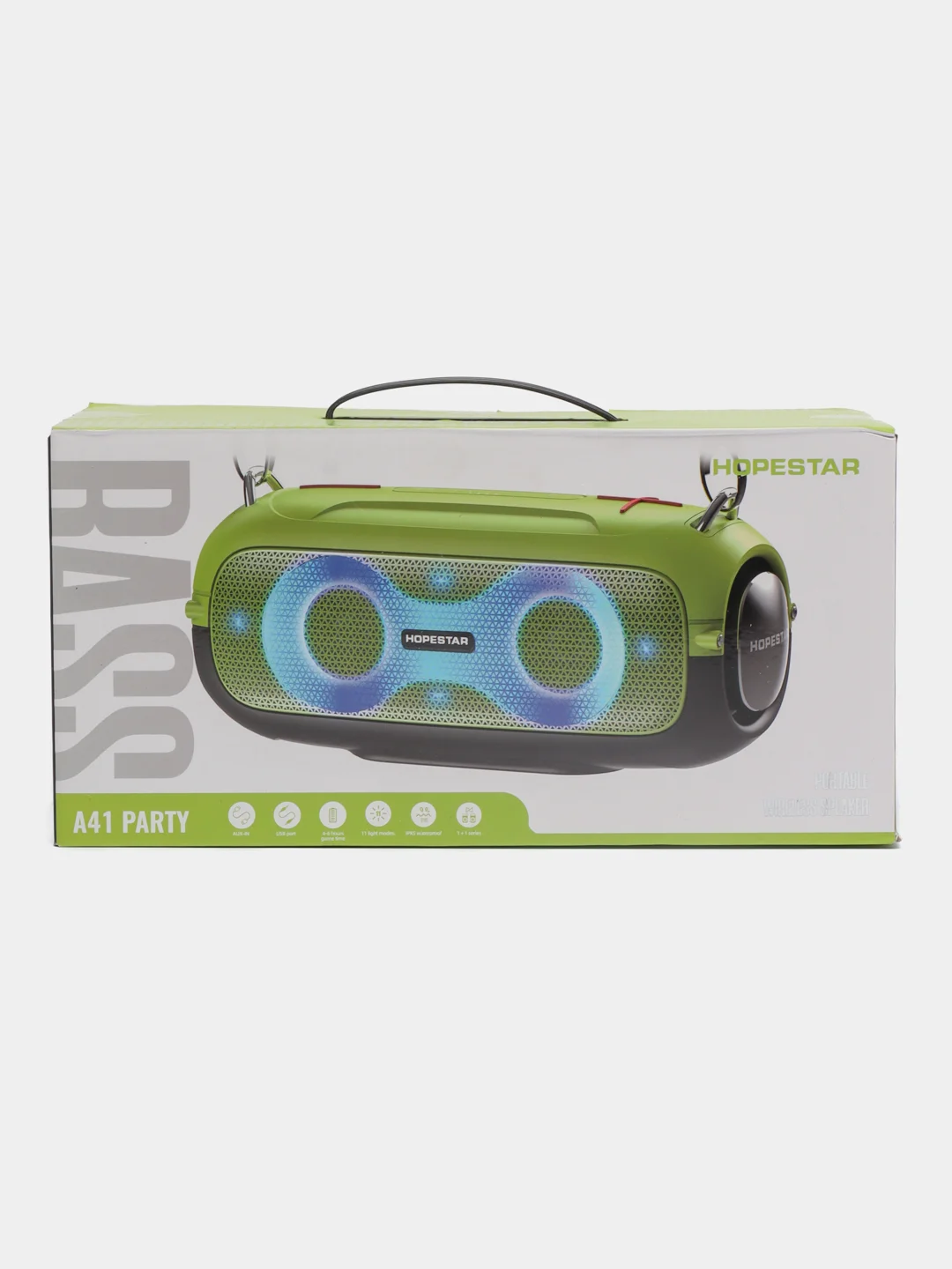 Зеленый портативная беспроводная колонка Hopestar A41 Party
