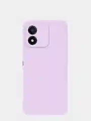 Фиолетовый чехол BROSCORP для Honor X5 матовый силиконовый, тонкий, бортик вокруг камер
