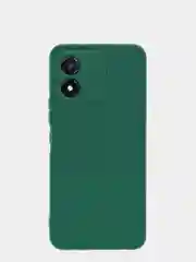 Зеленый чехол BROSCORP для Honor X5 матовый силиконовый, тонкий, бортик вокруг камер