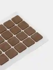 Белый подпятник самоклеящийся 20 x 20 мм, фетр H - 3,5 мм, 40 шт