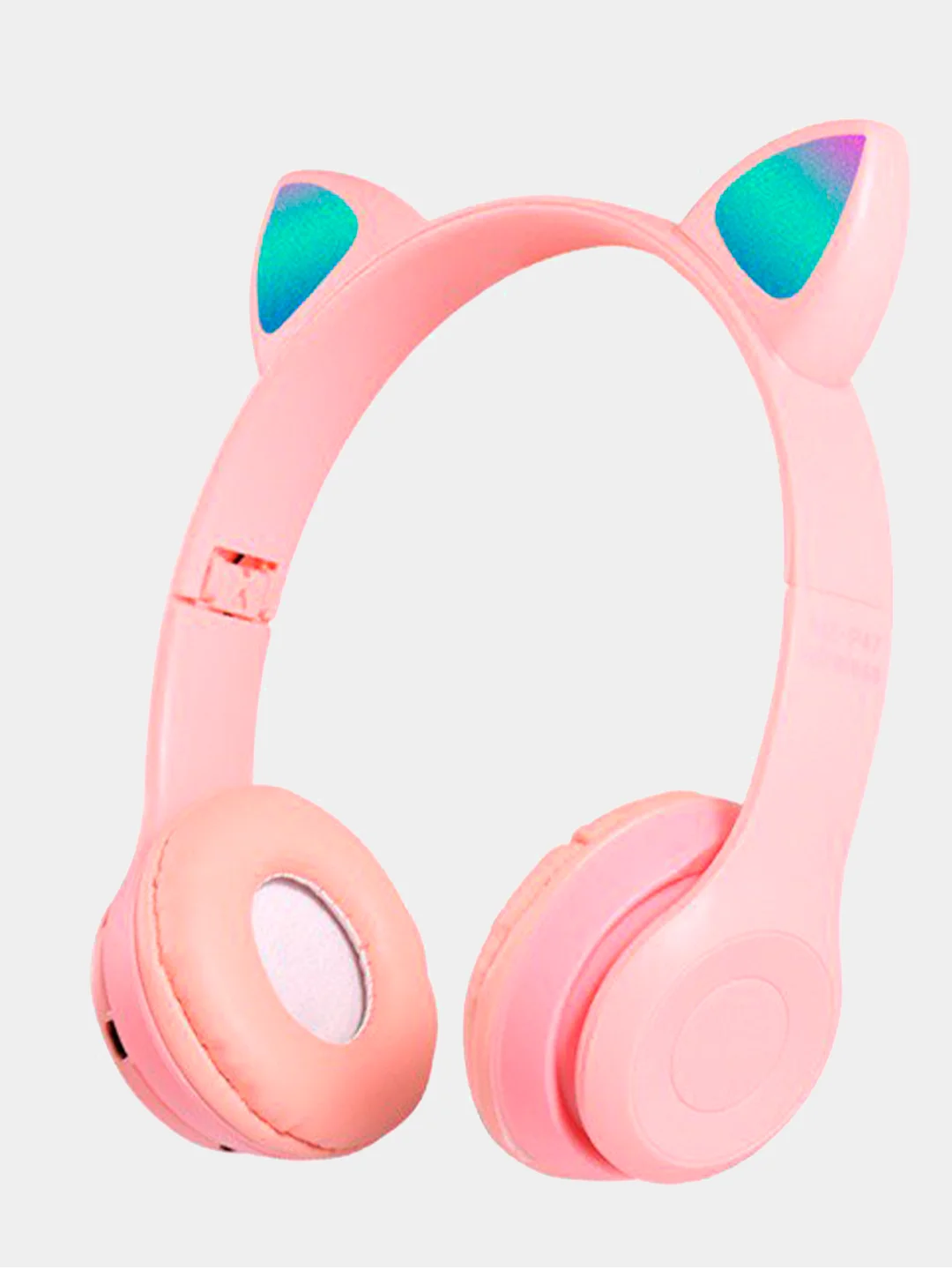 Голубой беспроводные наушники светящиеся ушки кошки MZ-P47 Bluetooth 5.0 с микрофоном, FM SD Mp3