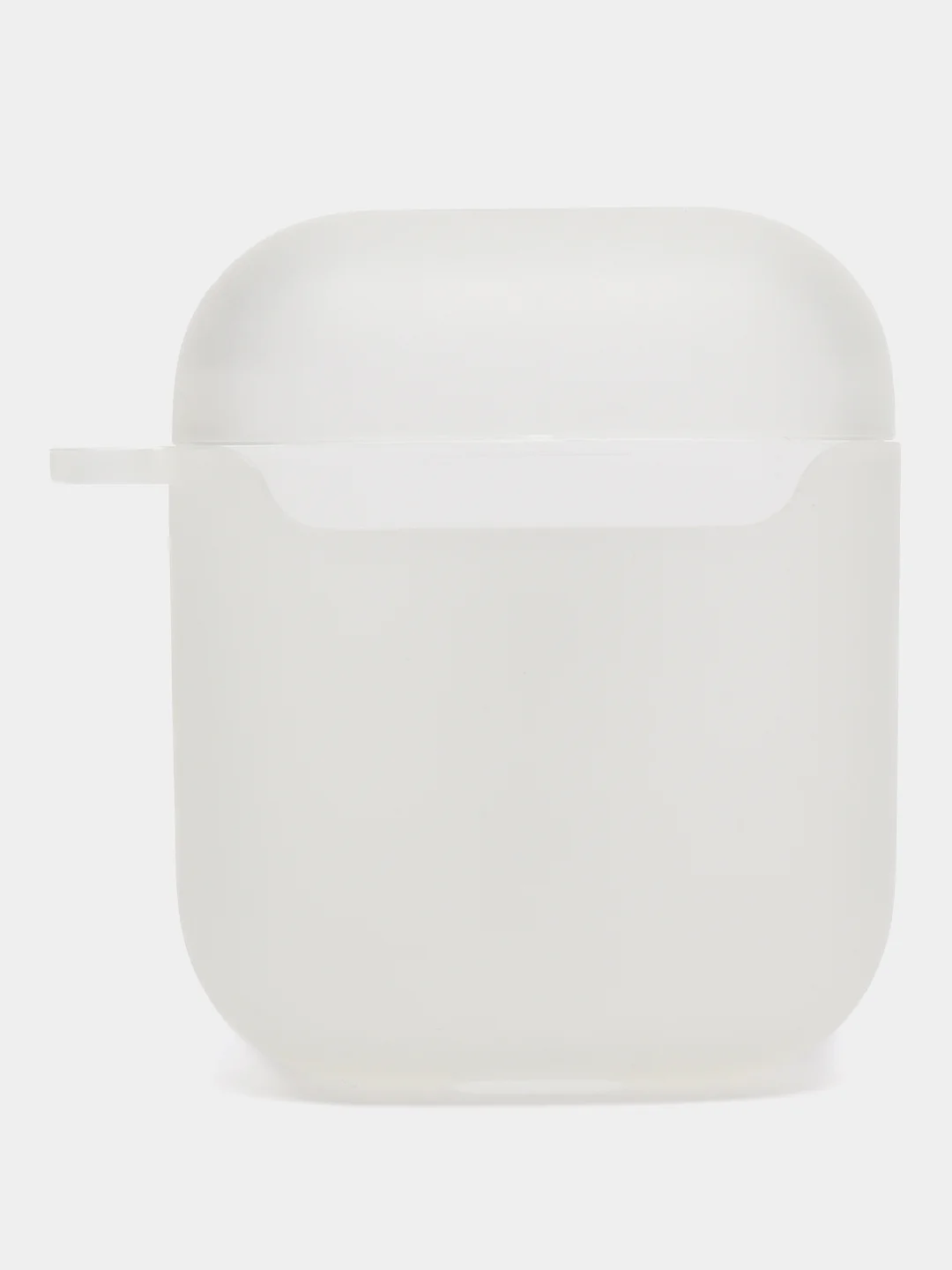 Серебряный силиконовый чехол для наушников Apple Airpods 1, 2. с принтом Nike, Nasa (Найк, Наса))