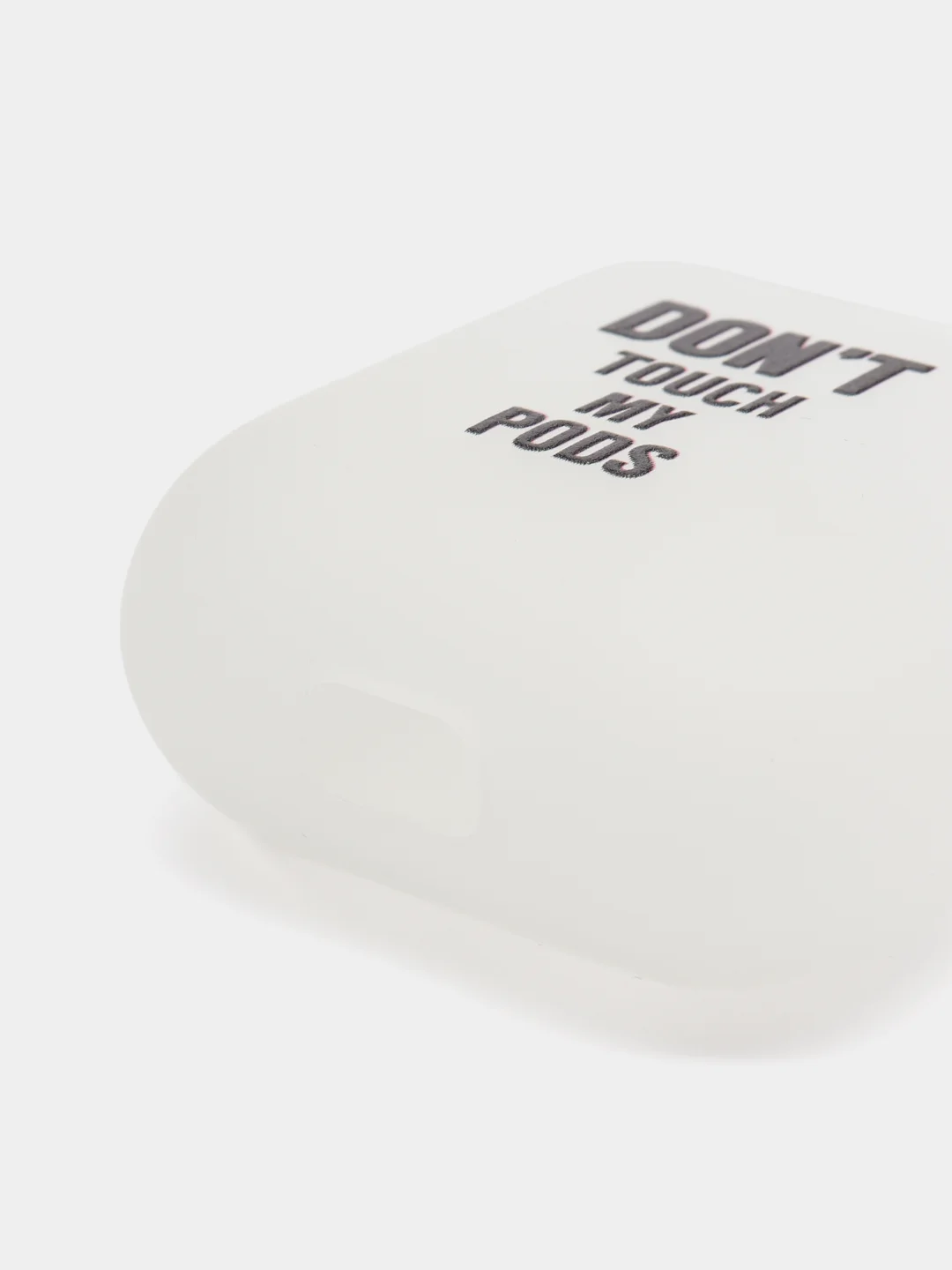 Серебряный силиконовый чехол для наушников Apple Airpods 1, 2. с принтом Nike, Nasa (Найк, Наса))