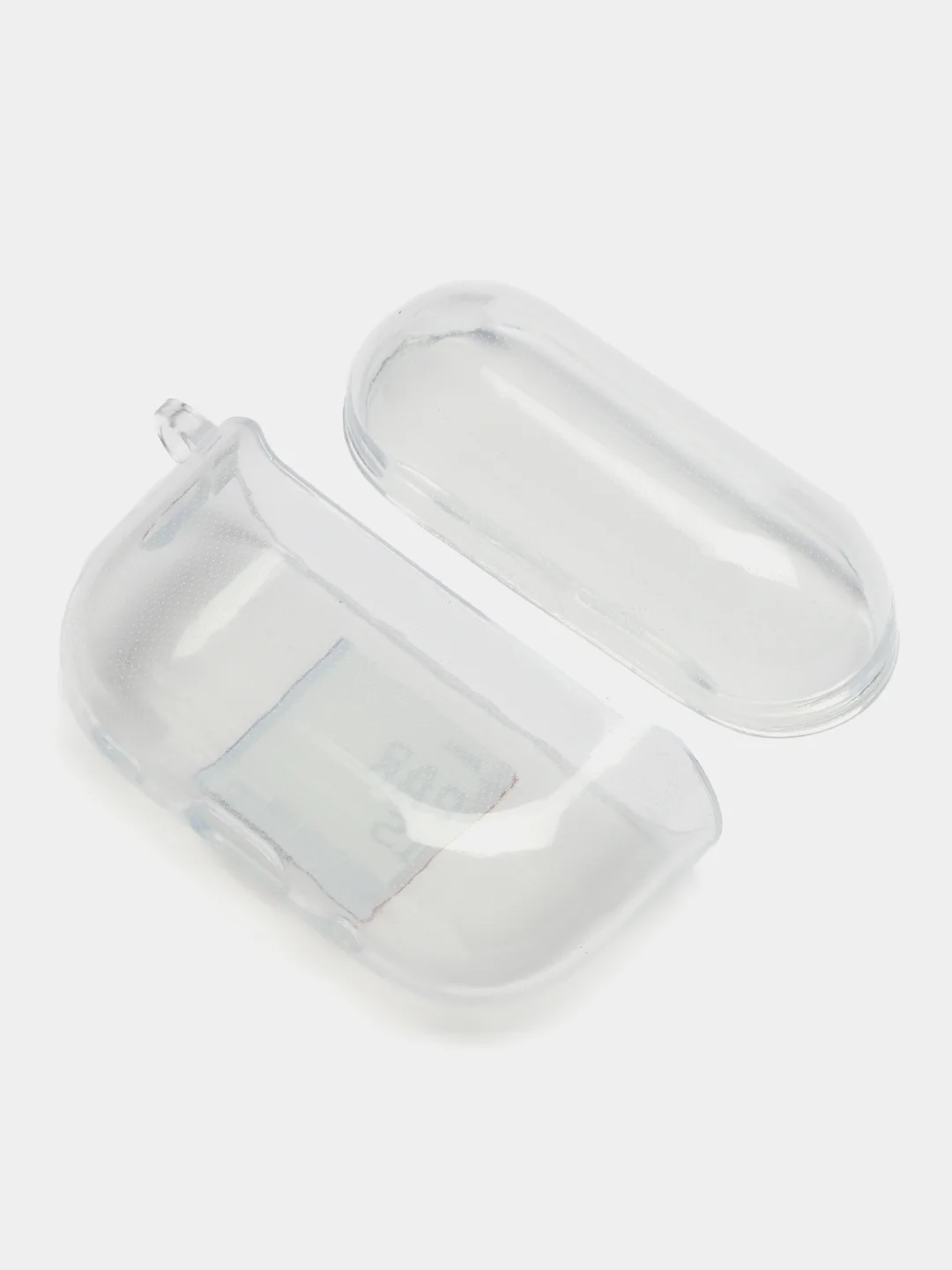 Синий чехол для Apple AirPods Pro 2 силиконовый прозрачный с принтом Nike, Nasa (Найк, Наса))