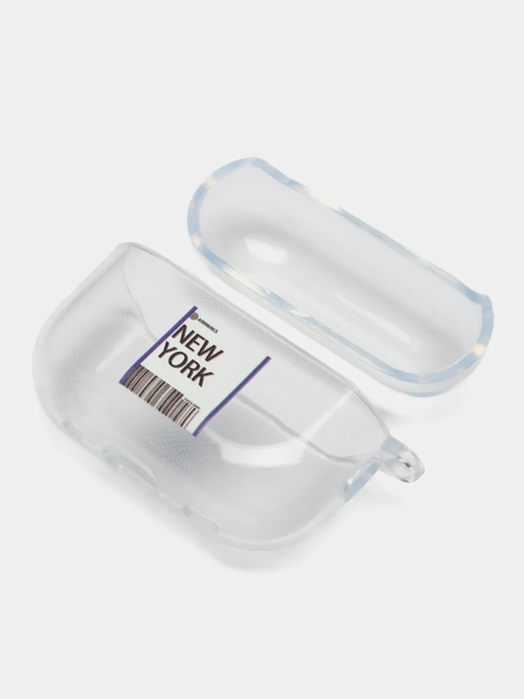 Индиго чехол для Apple AirPods Pro 2 силиконовый прозрачный с принтом Nike, Nasa (Найк, Наса))