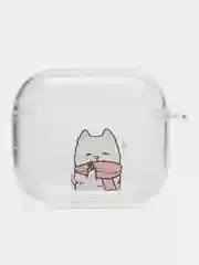 Аметистовый чехол для наушников Apple AirPods 3 силиконовый прозрачный принт Nike / Найк