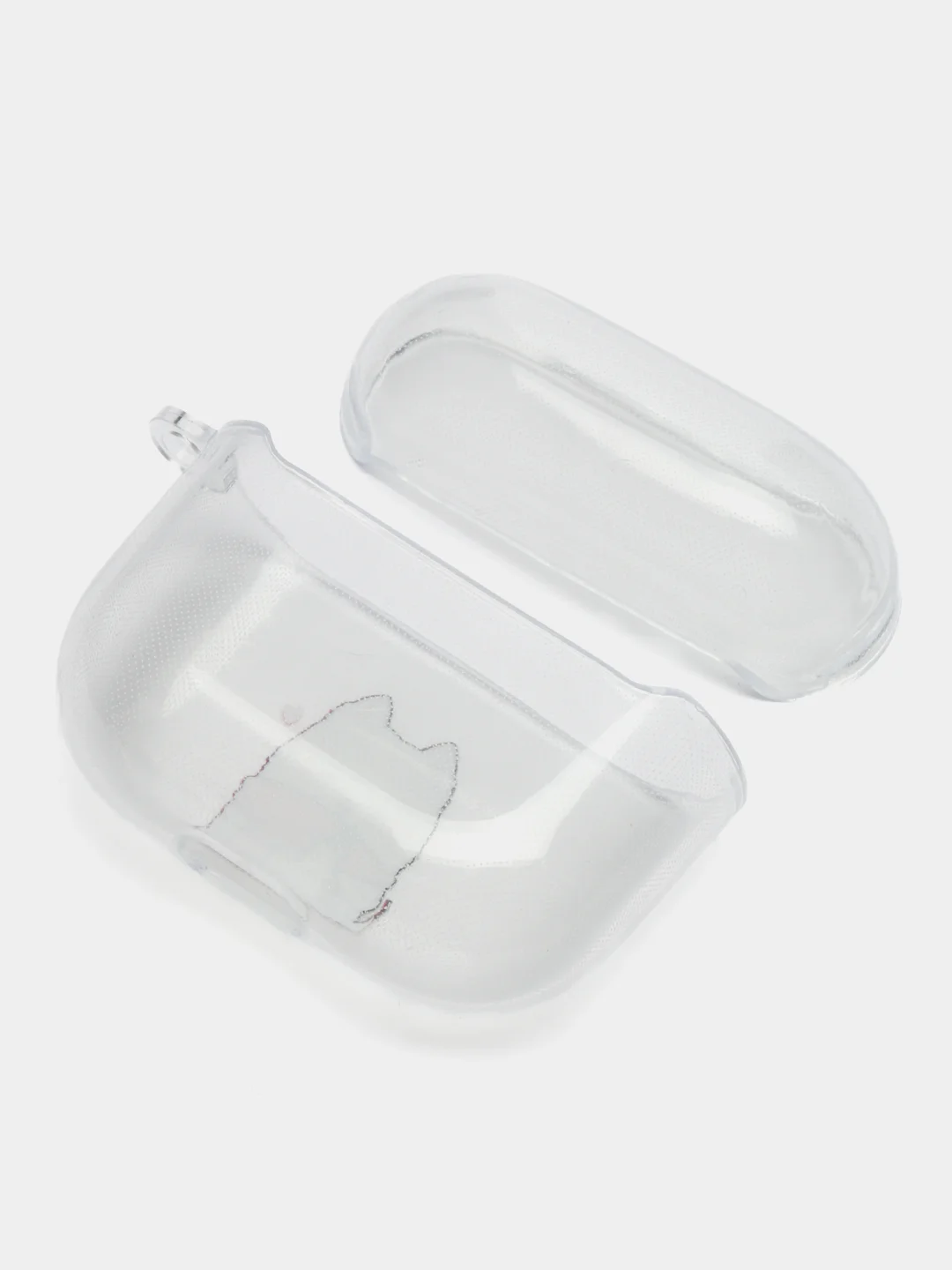 Аметистовый чехол для наушников Apple AirPods 3 силиконовый прозрачный принт Nike / Найк