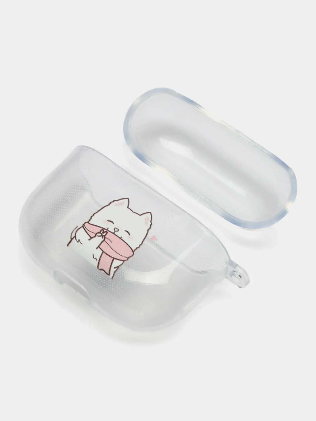 Аметистовый чехол для наушников Apple AirPods 3 силиконовый прозрачный принт Nike / Найк