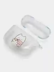 Аметистовый чехол для наушников Apple AirPods 3 силиконовый прозрачный принт Nike / Найк