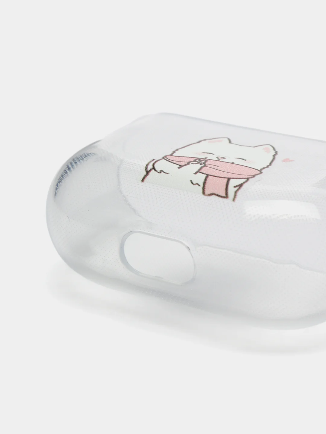 Аметистовый чехол для наушников Apple AirPods 3 силиконовый прозрачный принт Nike / Найк