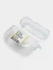Пурпурный чехол для Apple AirPods Pro 2 силиконовый прозрачный с принтом Nike, Nasa (Найк, Наса))