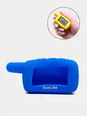 Синий чехол для брелка сигнализации Starline A9, A6, силиконовый