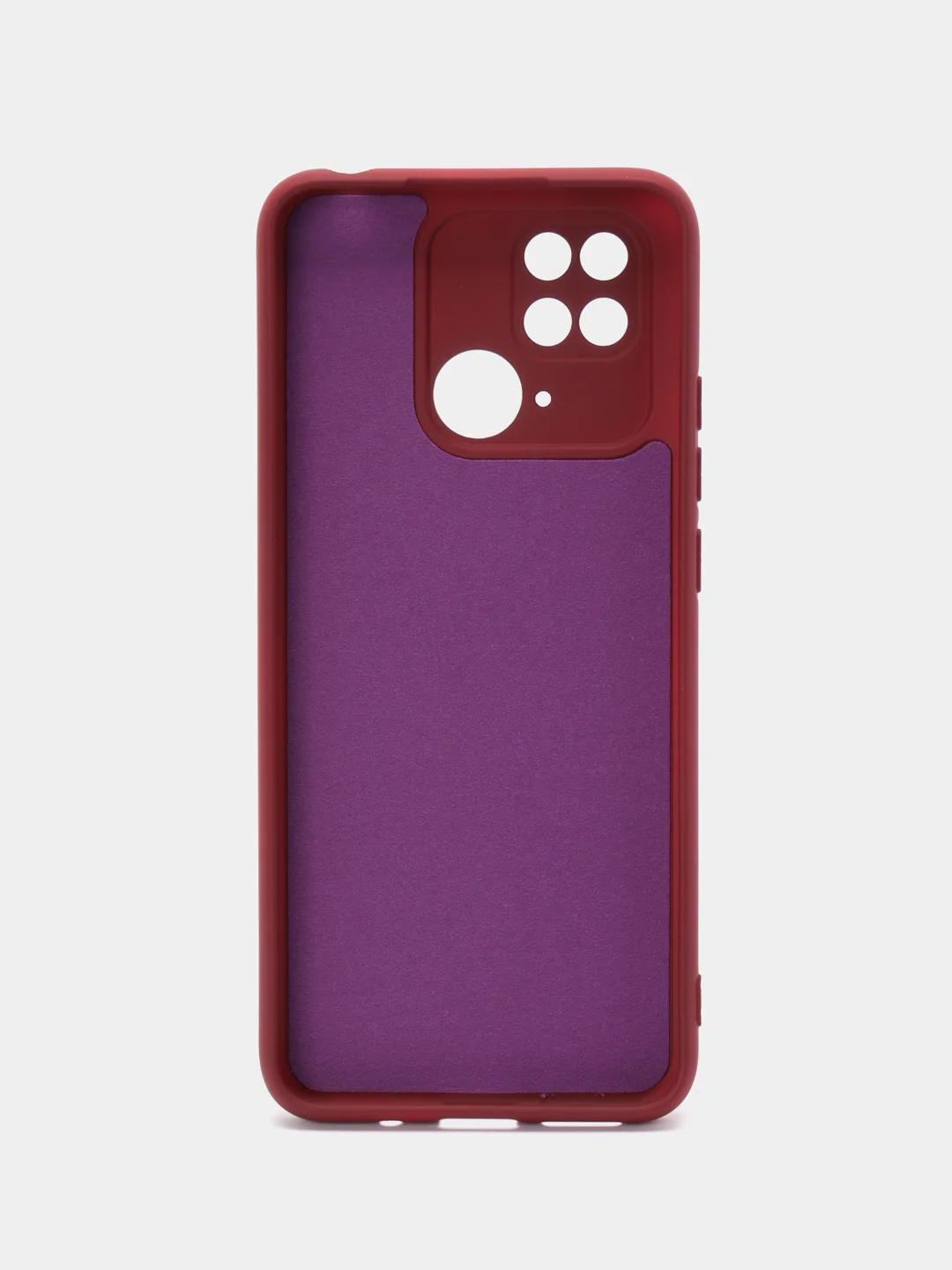 Тёмно-бордовый чехол для Xiaomi Redmi 10C / Poco C40 (Сяоми Редми 10С / Поко С40), с мягкой подкладкой