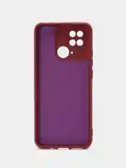 Тёмно-бордовый чехол для Xiaomi Redmi 10C / Poco C40 (Сяоми Редми 10С / Поко С40), с мягкой подкладкой