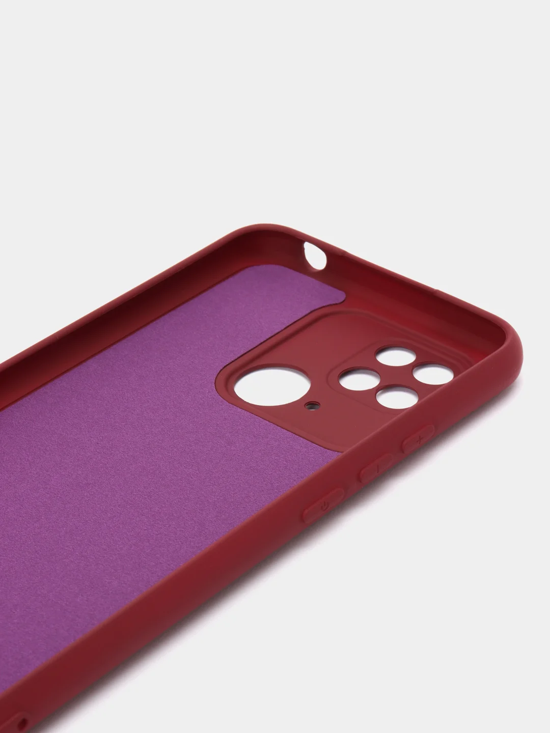 Тёмно-бордовый чехол для Xiaomi Redmi 10C / Poco C40 (Сяоми Редми 10С / Поко С40), с мягкой подкладкой