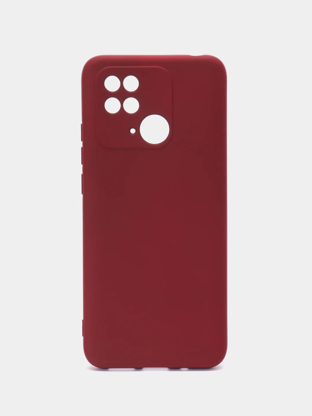 Тёмно-бордовый чехол для Xiaomi Redmi 10C / Poco C40 (Сяоми Редми 10С / Поко С40), с мягкой подкладкой