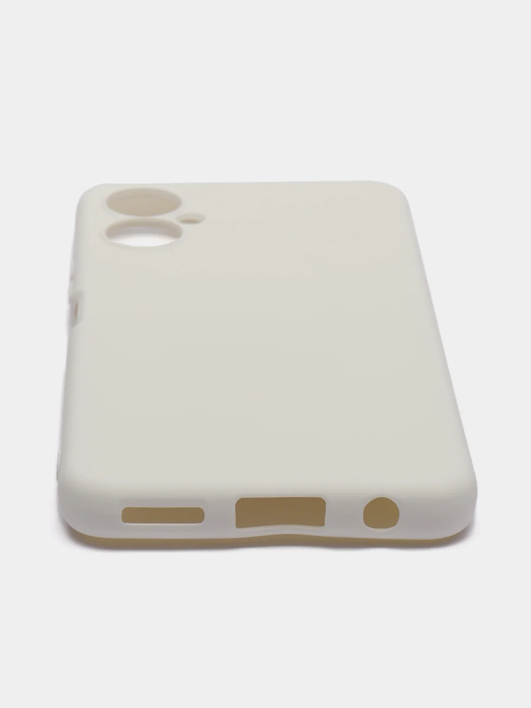 Белый силиконовый чехол для Tecno Camon 19 Neo (Техно Камон 19 Нео), Silicone Cover с мягкой подкладкой