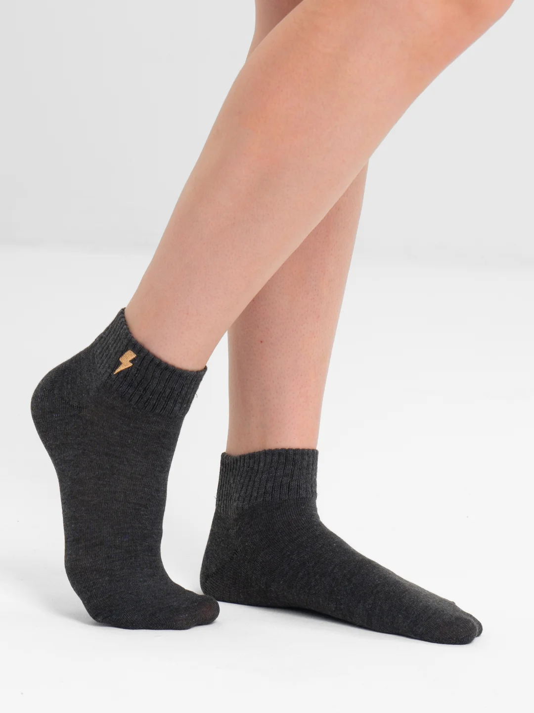 Черный носки женские POOPSOCKS, средней длины, с вышивкой