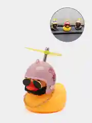 Пудровый утка в шлеме в машину