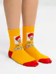 Желтый носки унисекс Носки женские яркие