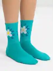 Бирюзовый носки длинные