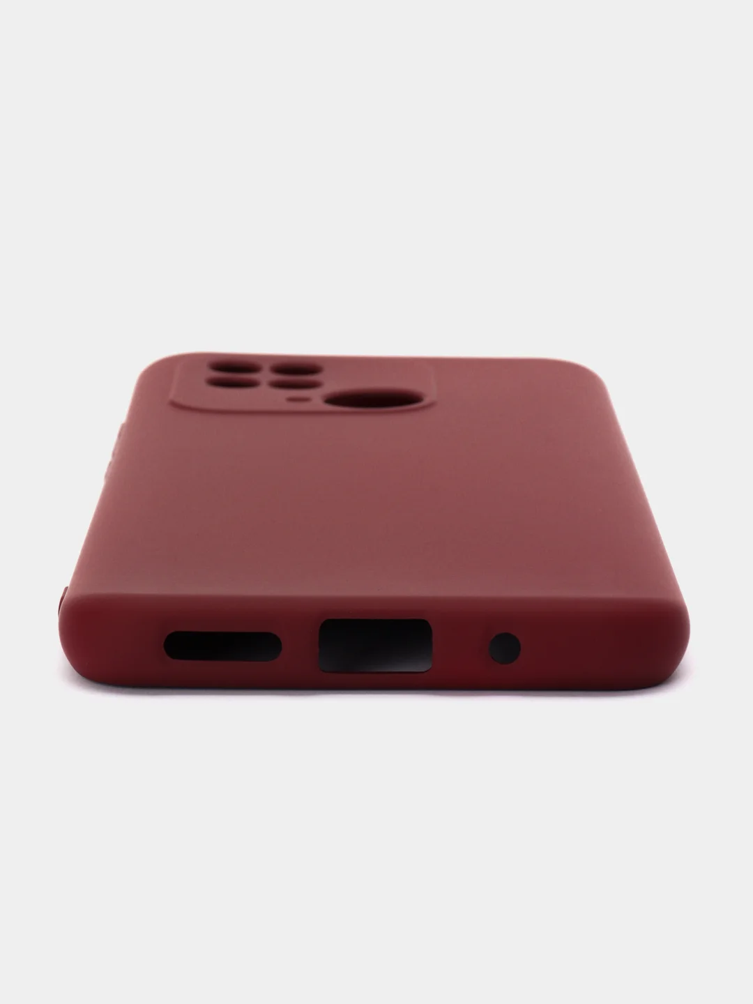Тёмно-бордовый чехол для Xiaomi Redmi 10C / Poco C40 (Сяоми Редми 10С / Поко С40), с мягкой подкладкой