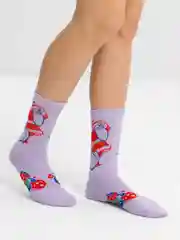 Лавандовый новогодние носки "Новый год!"