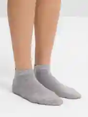 Серый короткие однотонные носки, женские