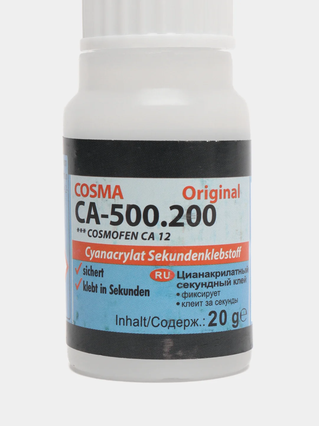 Суперклей Cosmofen Сa-12 секундный цианоакрилатный, клей Космофен, 20 г