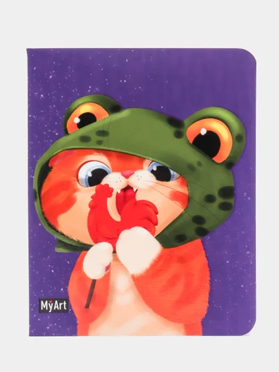 Бордовый блокнот А6 80 листов. Скетчбук карманный MeowBook от MyArt. Проф-Пресс