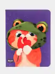 Бордовый блокнот А6 80 листов. Скетчбук карманный MeowBook от MyArt. Проф-Пресс