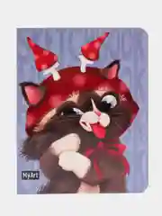 Бордовый блокнот А6 80 листов. Скетчбук карманный MeowBook от MyArt. Проф-Пресс