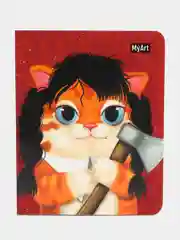 Бордовый блокнот А6 80 листов. Скетчбук карманный MeowBook от MyArt. Проф-Пресс
