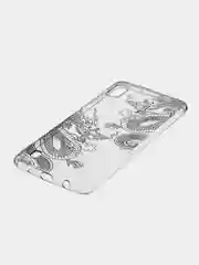 Пудровый силиконовый чехол на Samsung Galaxy A10 / Самсунг А10 прозрачный с рисунком, защита камеры